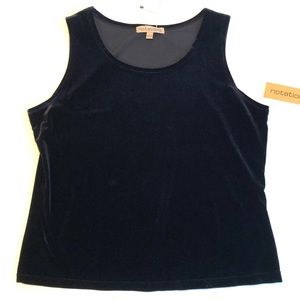 🆕 NWT Velvet Tank, in Black by Notations